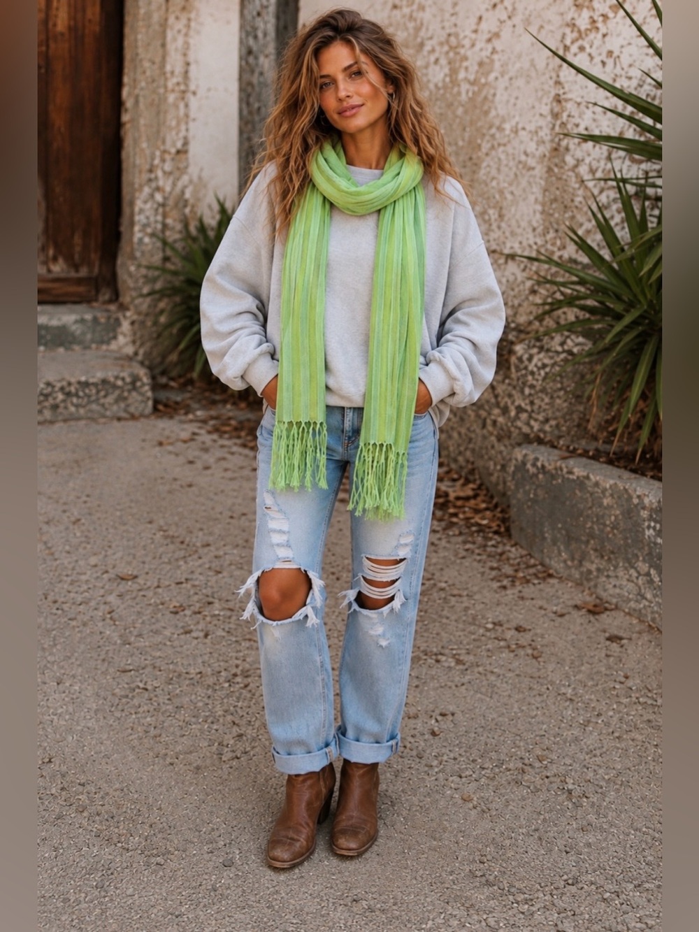 NWT Free People Sequin Shimmer Fringe Scarf